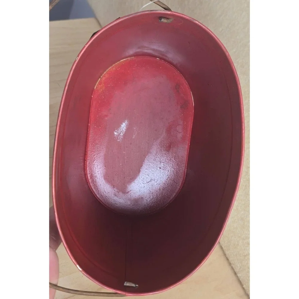 Ohio Wholesale Strawberry Decorative Metal Tins Set of 2 Hand Painted Style